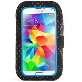 Чехол для Samsung Galaxy S5 G900, Galaxy S6 спортивный наручный Griffin (США) Armband Adidas черно-синий