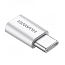 Переходник Type-C - MicroUSB (папа - мама) компактный Huawei AP52 оригинальный белый