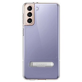 Чехол для Samsung Galaxy S21 гибридный с подставкой Spigen Slim Armor Essential S прозрачный