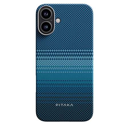 Чехол для телефона Pitaka Tactile Woven для iPhone 16 (синий)