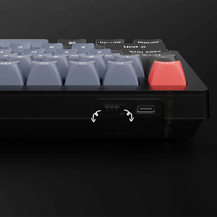 Клавиатура Keychron V1 RGB (Keychron K Pro Red) механическая с подсветкой игровая черная