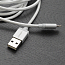 Кабель USB - Lightning для зарядки iPhone 2 м MFi плетеный Ugreen US199 (быстрая зарядка) серебристый