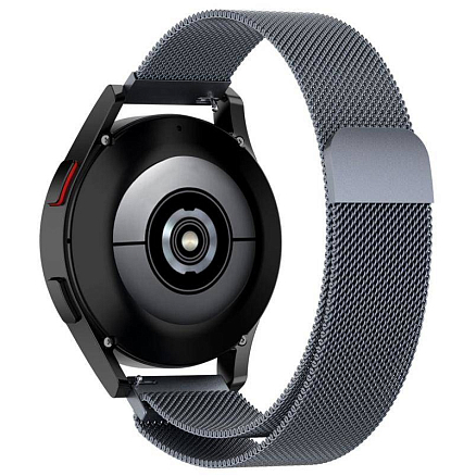 Ремешок-браслет для Samsung Galaxy Watch 4, 5, 5 Pro 40, 42, 44, 45 и 46 мм миланское плетение Tech-Protect MilaneseBand 2 серый