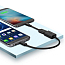 Переходник MicroUSB - USB 2.0 (папа - мама) хост OTG длина 15 см Ugreen US133 черный