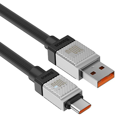 Кабель Type-C - USB для зарядки 2 м 100W 6A Baseus CoolPlay CAKW000701 (быстрая зарядка) черный