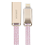Кабель USB - Lightning для зарядки iPhone 1,2 м 2.1A плоский Joyroom S-M332 розово-серебристый