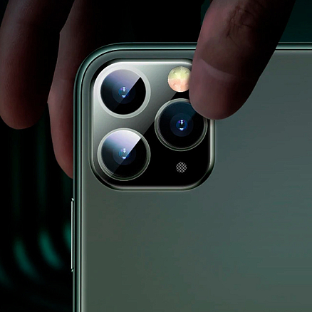 Защитное стекло на камеру для iPhone 11 Pro Usams US-BH571 черное 1 шт.