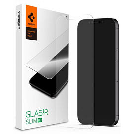 Защитное стекло для iPhone 12, 12 Pro на экран Spigen Glas.TR Slim HD прозрачное