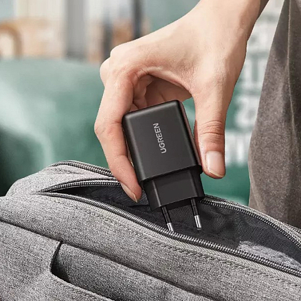 Зарядное устройство сетевое с USB входом 18W 3A Ugreen CD122 (быстрая зарядка QC 3.0) черное
