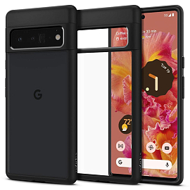 Чехол для Google Pixel 6 Pro гибридный Spigen Ultra Hybrid прозрачно-черный матовый