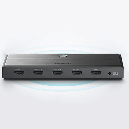 HDMI Splitter (разветвитель) на 4 порта (1 HDMI вход на 4 HDMI выхода) Ugreen CM187 черный
