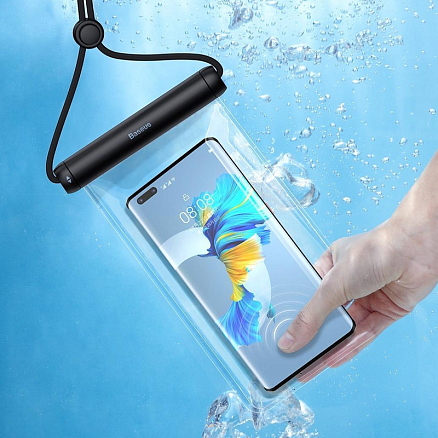 Водонепроницаемый чехол для телефона до 7,2 дюйма Baseus Slide-сover черный