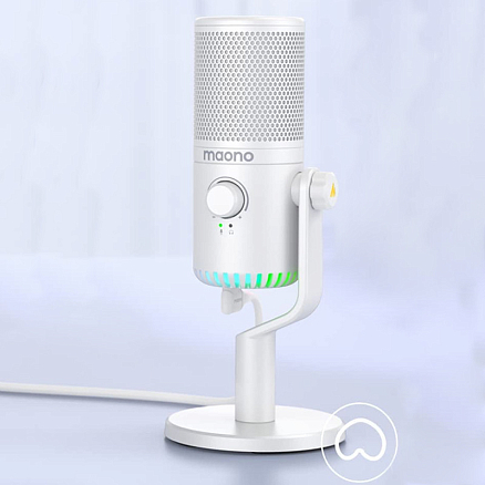 Микрофон для стрима Maono DM30 белый