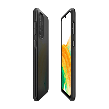 Чехол для Samsung Galaxy A33 5G пластиковый тонкий Spigen Thin Fit черный
