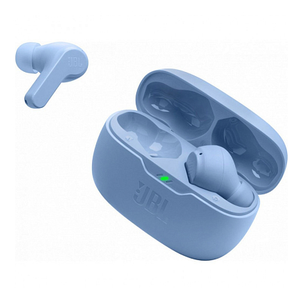 Наушники TWS беспроводные JBL Wave Beam вакуумные с микрофоном голубые