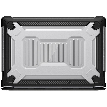  Чехол для Apple MacBook Pro 16 Touch Bar A2141 гибридный Spigen Rugged Armor прозрачно-черный матовый
