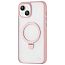 Чехол для iPhone 15 гибридный с подставкой uBear Clip Mag Magsafe прозрачно-розовый