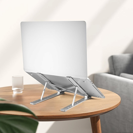 Подставка для ноутбука до 15,6 дюйма складная Miru MLS-5001 серебристая