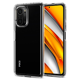 Чехол для Xiaomi Mi 11i, Poco F3 гибридный Spigen Ultra Hybrid прозрачный