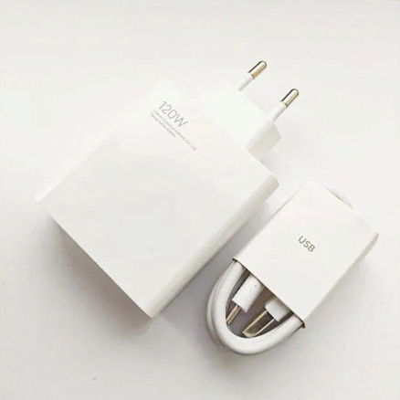 Зарядное устройство сетевое USB 120W 6А с кабелем Xiaomi Mi MDY-13-EE (быстрая зарядка PD) белое