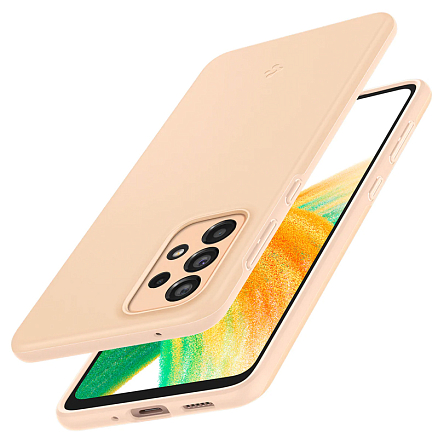Чехол для Samsung Galaxy A33 5G пластиковый тонкий Spigen Thin Fit персиковый