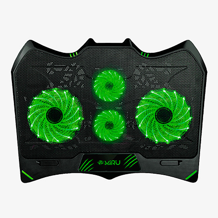 Подставка для ноутбука до 17,3 дюйма охлаждающая с подсветкой Miru CP2001 Enigma черная