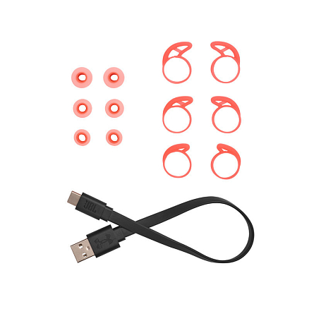 Наушники TWS беспроводные JBL UA Streak вакуумные с микрофоном для спорта красные