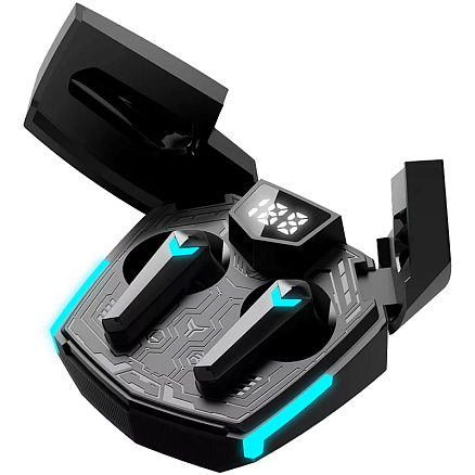 Наушники TWS беспроводные Canyon Doublebee GTWS-2 вкладыши с микрофоном игровые черно-голубые