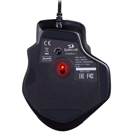 Мышь проводная USB оптическая Redragon Bullseye с подсветкой 8 кнопок 12400 dpi игровая черная