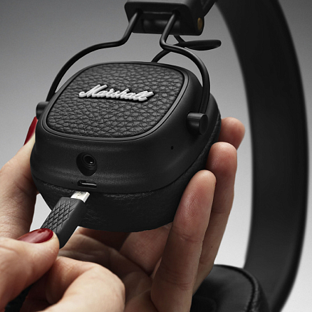 Наушники беспроводные Bluetooth Marshall Major III накладные с микрофоном черные