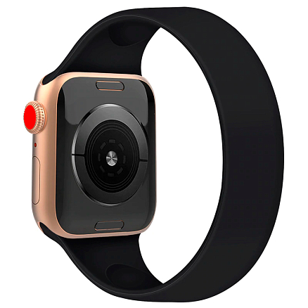 Ремешок-браслет для Apple Watch 42 и 44 мм силиконовый Nova Silicone черный