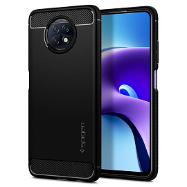 Чехол для Xiaomi Redmi Note 9T 5G гелевый Spigen Rugged Armor черный