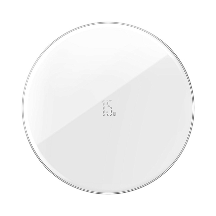 Беспроводная зарядка для телефона Baseus Simple 15W (быстрая зарядка) белая