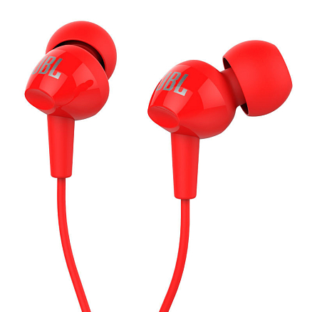 Наушники JBL C100SI вакуумные с микрофоном красные