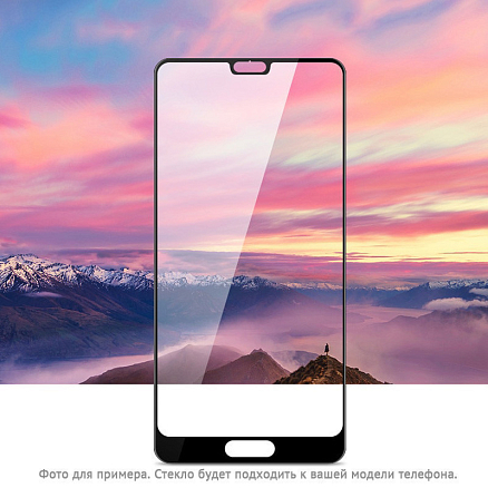 Защитное стекло для Honor 7C Pro на весь экран противоударное ISA Tech черное