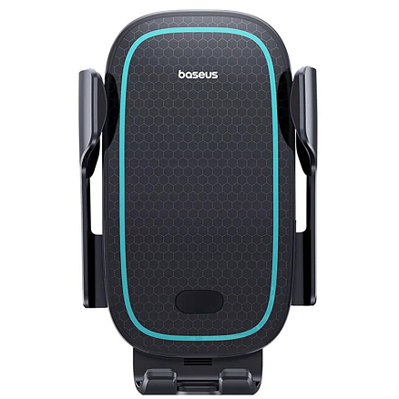 Держатель автомобильный в решетку обдува с беспроводной зарядкой (быстрая) и автоматическим зажимом Baseus Milky Way Pro BS-CM023 черный