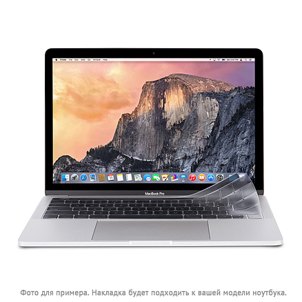 Накладка на клавиатуру защитная Apple MacBook Pro 13 Touch Bar A1706, A1989, A2159, Pro 15 Touch Bar A1707, A1990 WiWU прозрачная