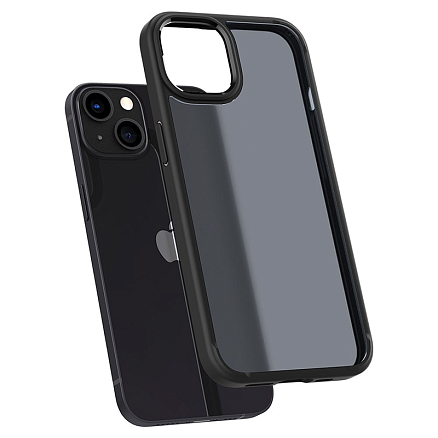 Чехол для iPhone 13 гибридный Spigen Ultra Hybrid матовый прозрачно-черный