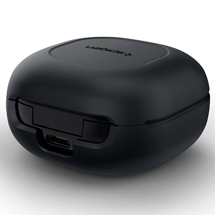 Чехол для наушников Samsung Galaxy Buds Live силиконовый с карабином Spigen SGP Silicone Fit черный