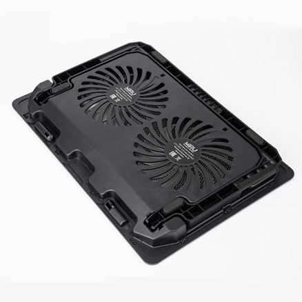 Подставка для ноутбука до 17,3 дюйма охлаждающая с подсветкой Miru CP1705 Doublewind черная