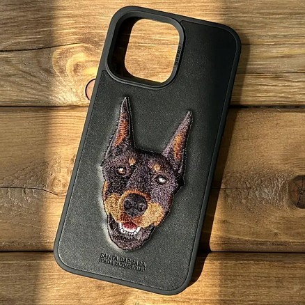 Чехол для iPhone 15 кожаный Santa Barbara Polo & Racquet Club Curtis черный