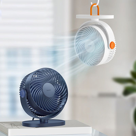 Вентилятор портативный настольный Baseus Serenity Desktop Fan синий