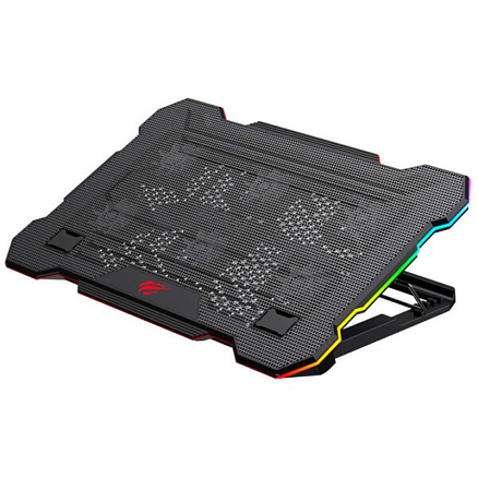 Подставка для ноутбука до 17 дюймов охлаждающая с RGB подсветкой Havit F2071 черная