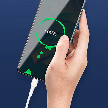Кабель USB - MicroUSB для зарядки 1 м 2.4А Baseus Mini белый