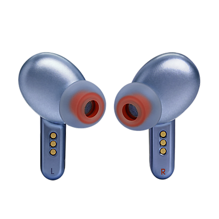Наушники TWS беспроводные JBL Live Pro+ вакуумные с микрофоном и шумоподавлением синие