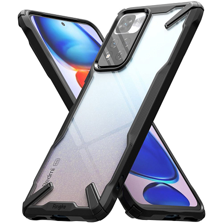 Чехол для Xiaomi Redmi Note 11 Pro+ гибридный Ringke Fusion X со светящимися вставками черный