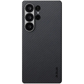 Чехол для Samsung Galaxy S25 Ultra гибридный Pitaka MagEZ 4 600D черно-серый