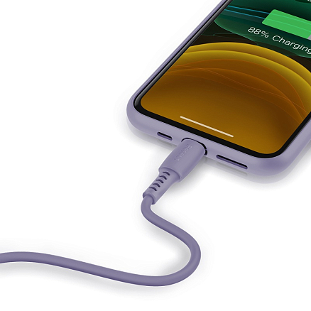 Кабель USB - Lightning для зарядки iPhone 1,2 м 2.4А Baseus Colourful фиолетовый