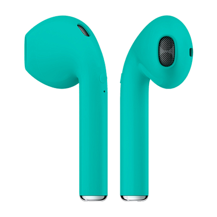 Наушники беспроводные Bluetooth Nobby Practic T-101 вкладыши с микрофоном мятные