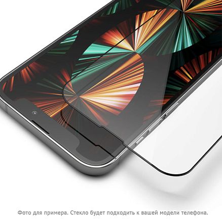 Защитное стекло для iPhone 15 Pro на весь экран противоударное VLP A-Glass 2.5D черное